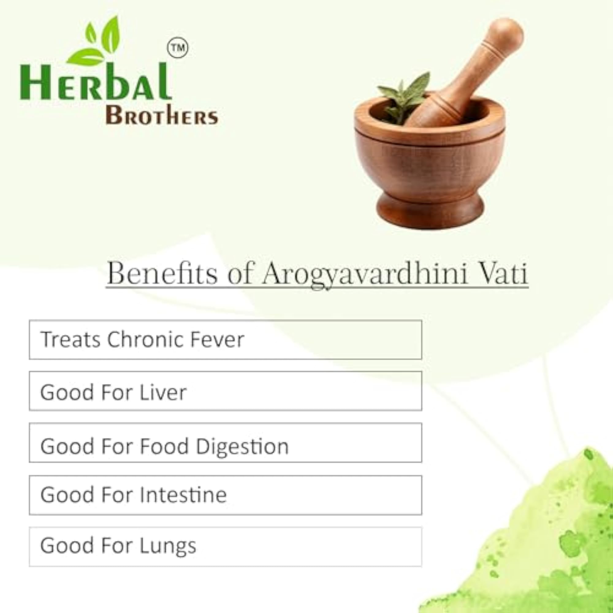 HERBAL BROTHERS Arogyavardhini Vati Tablets, 300mg, 120 Tablets